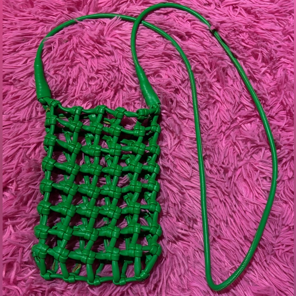 Crochet Crossbody Woven Green Bag